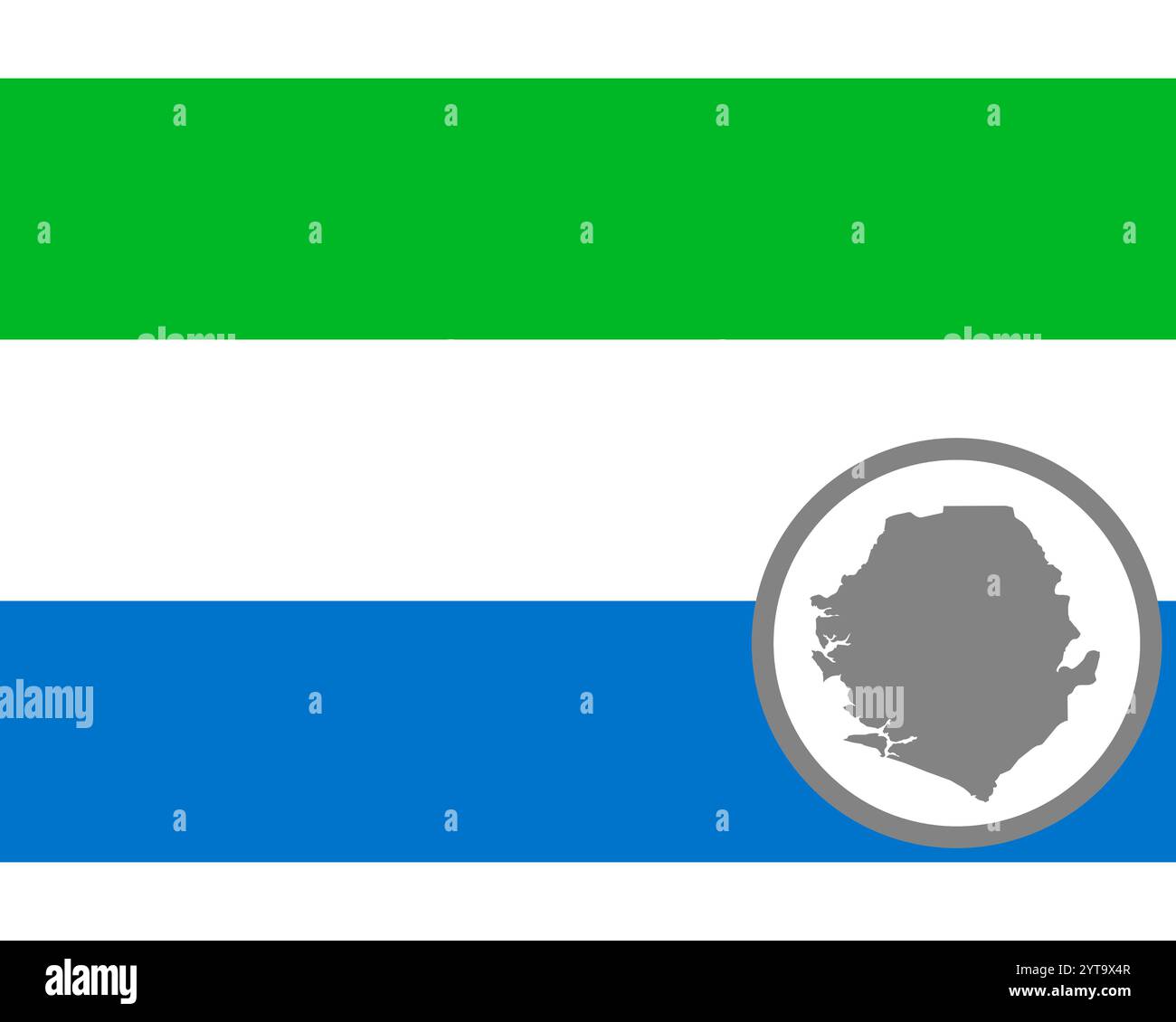 Flag and map of Sierra Leone Stock Photo - Alamy