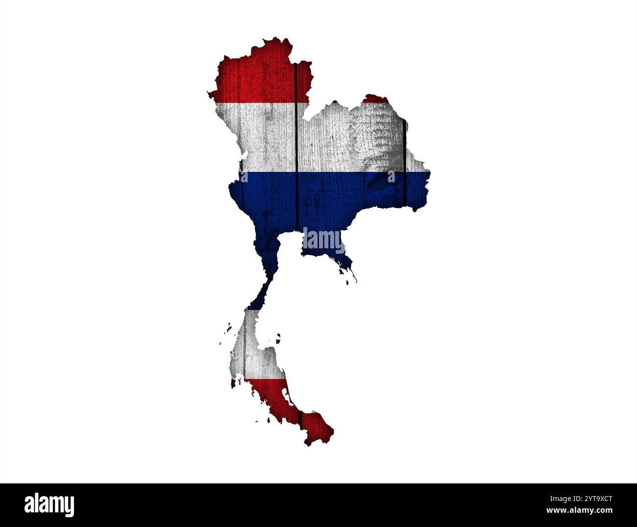 Map and flag of Thailand on weathered wood Stock Photo - Alamy