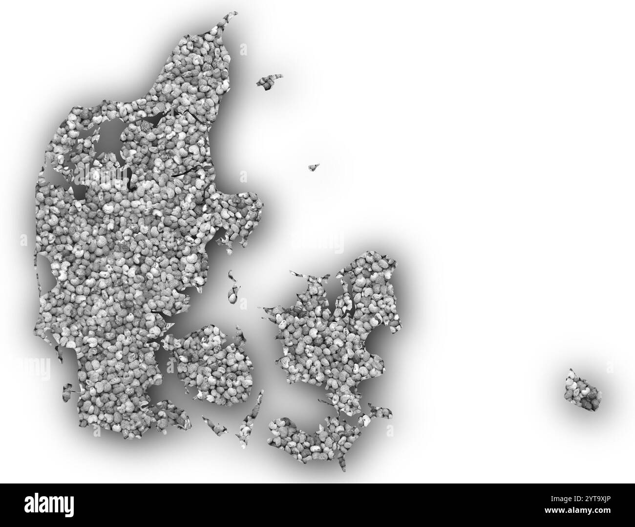 Map of Denmark on texture Stock Photo - Alamy