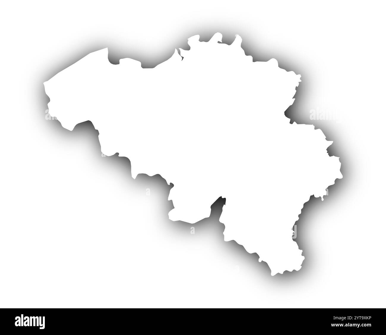 Map of belgium with shadows hi-res stock photography and images - Alamy