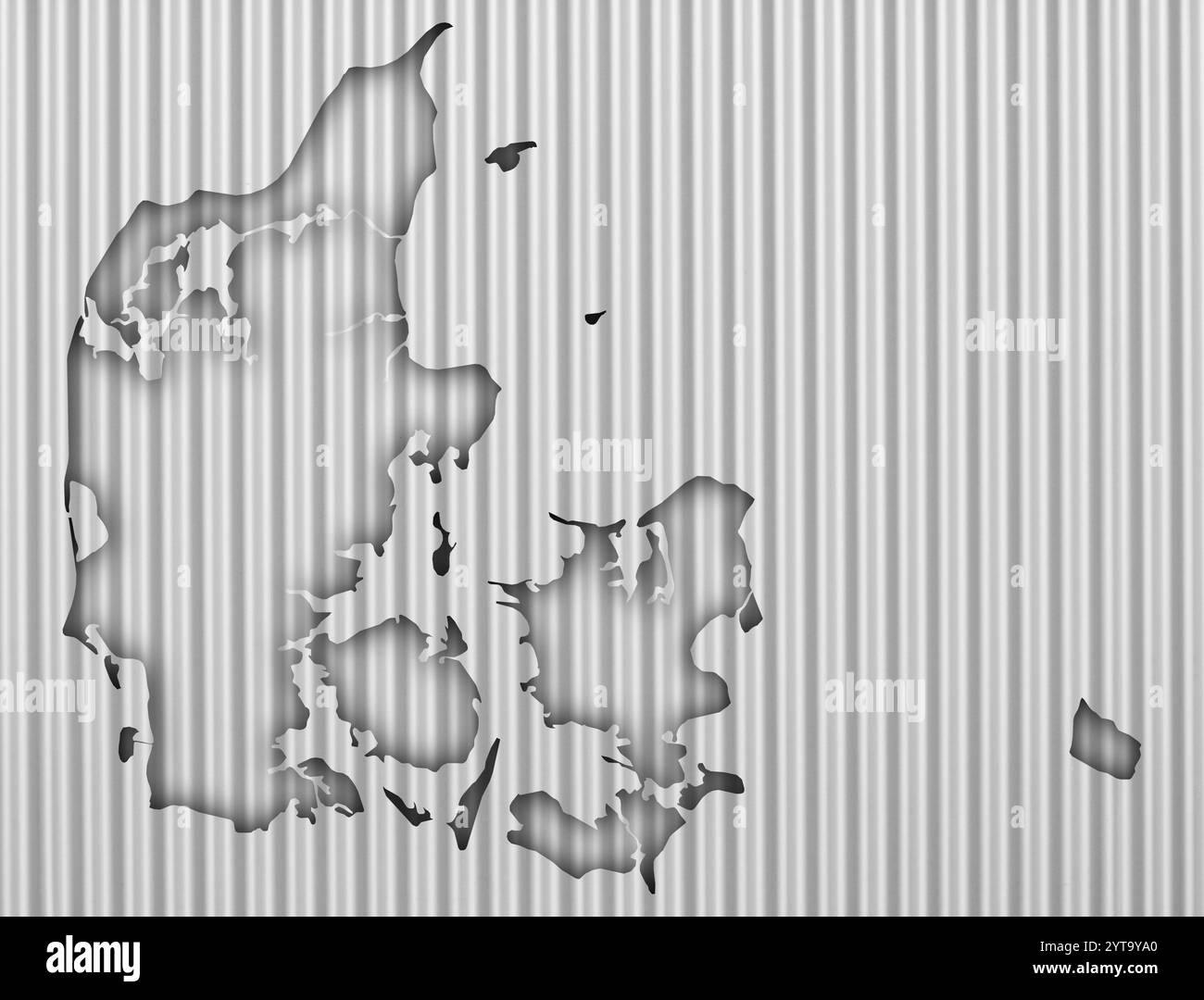 Map of Denmark on texture Stock Photo - Alamy