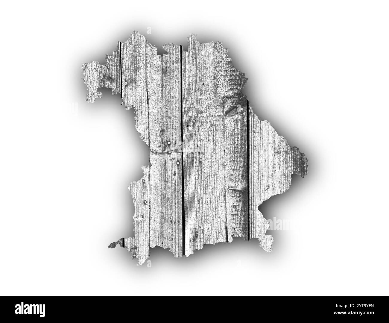 Map of Bavaria on weathered wood Stock Photo - Alamy
