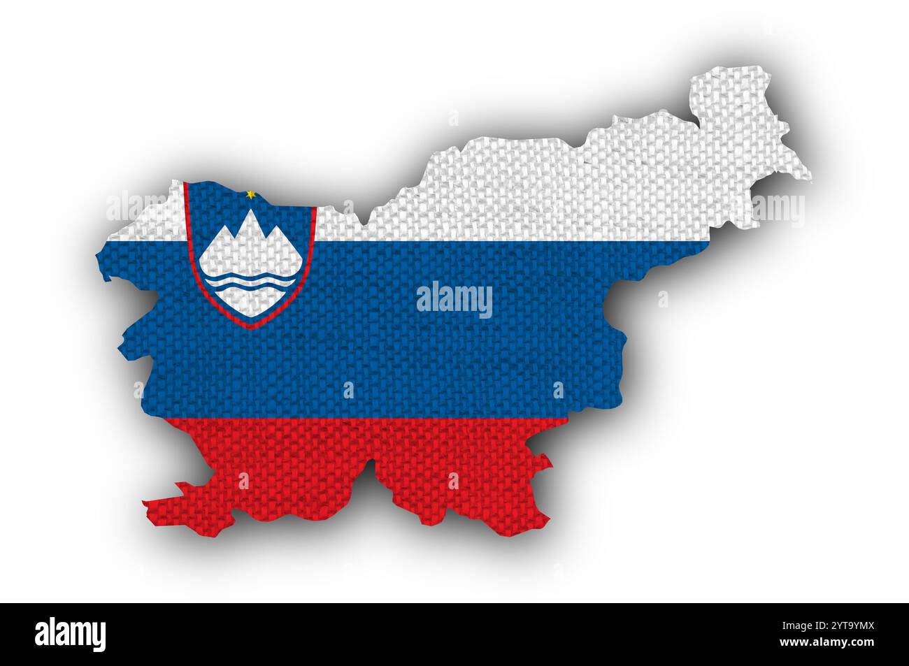 Map and flag of Slovenia on old linen Stock Photo - Alamy
