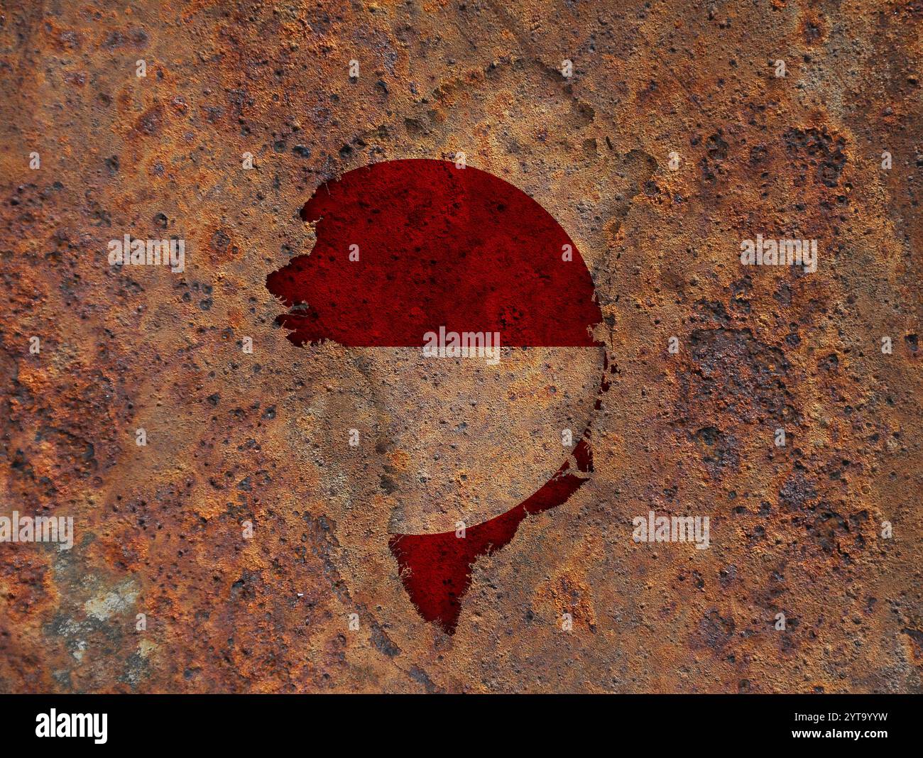 Map and flag of greenland on rusty metal hi-res stock photography and ...