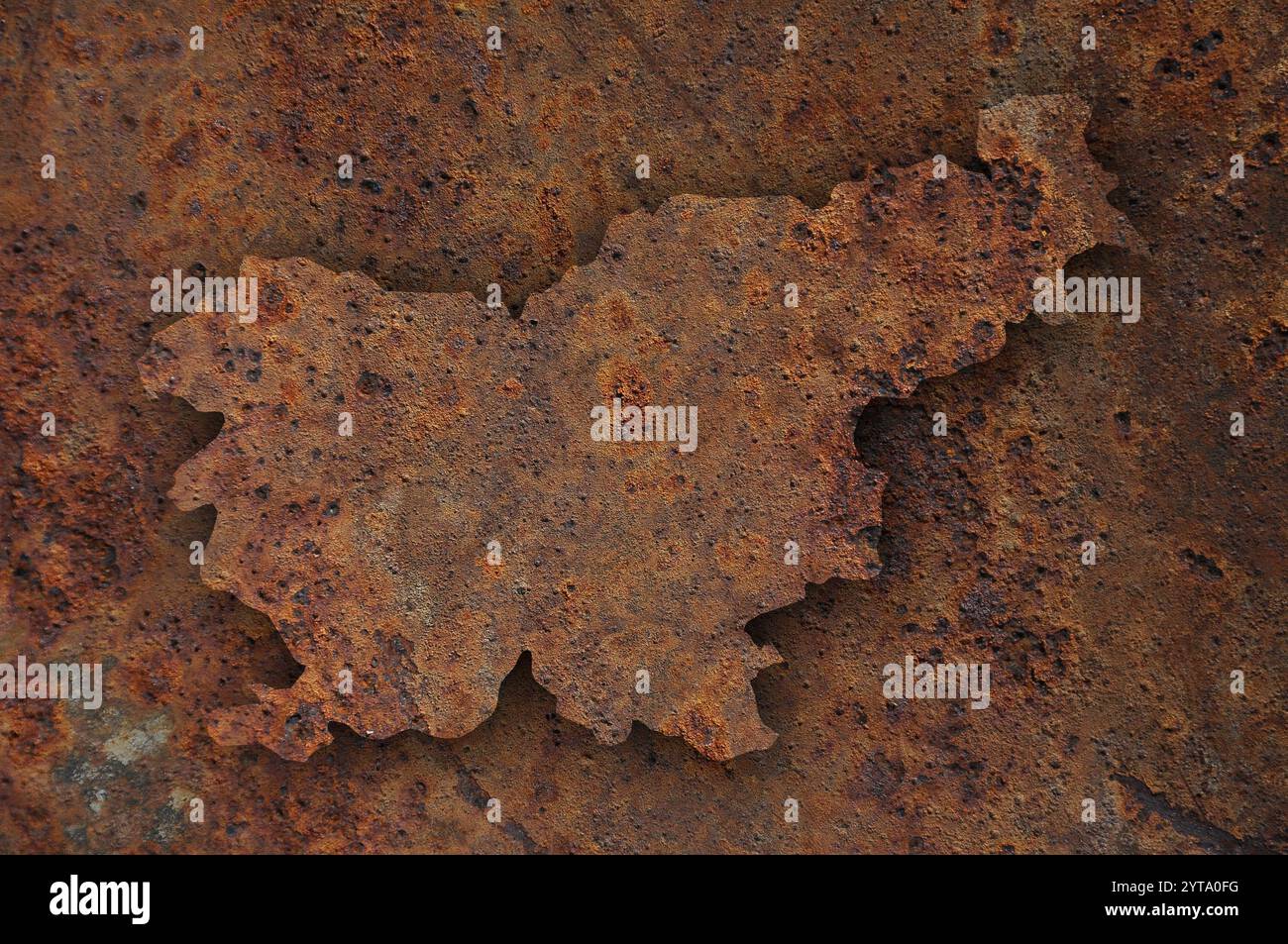 Map of Slovenia on rusty metal Stock Photo - Alamy
