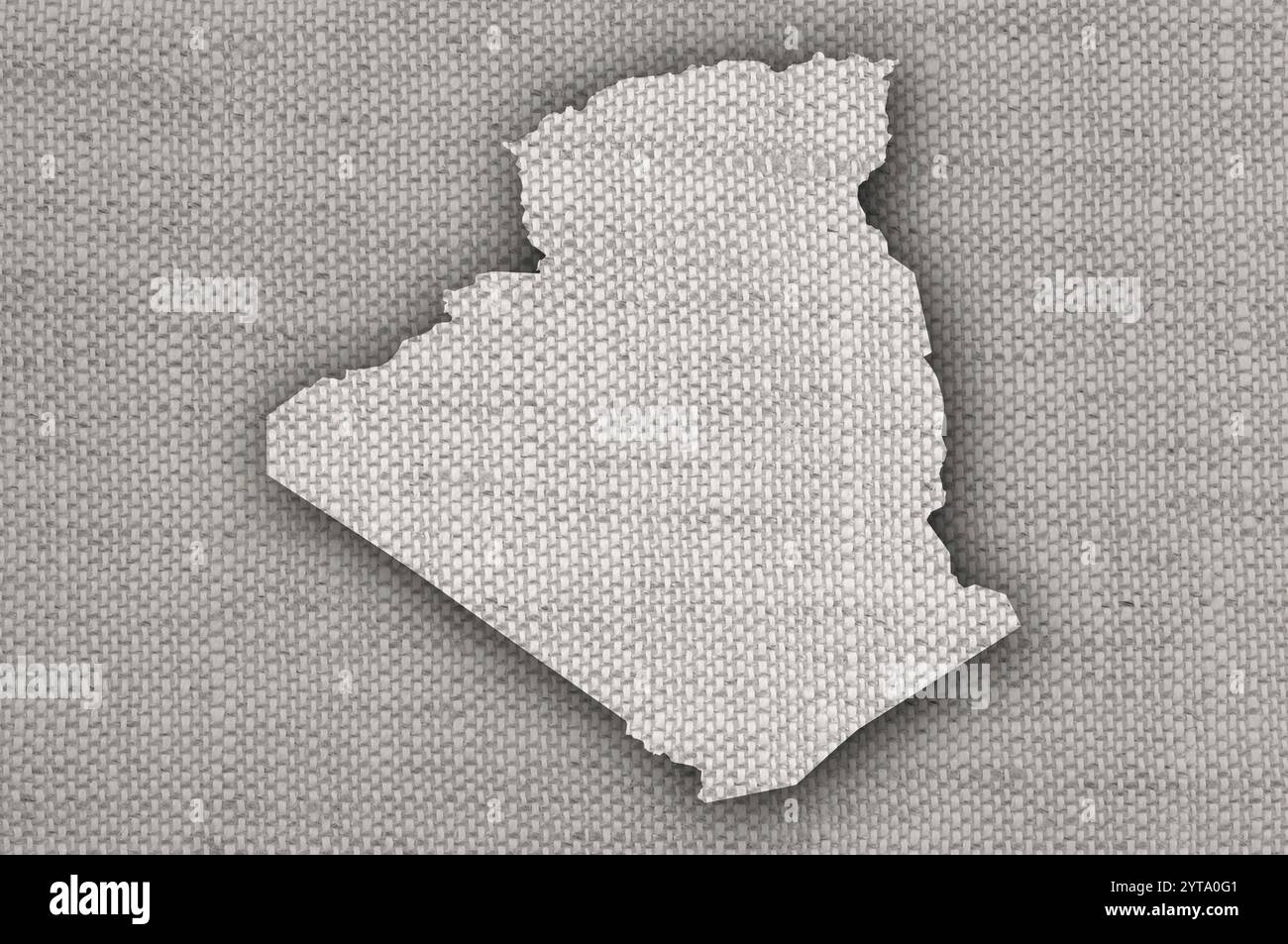 Map of Algeria on old linen Stock Photo - Alamy