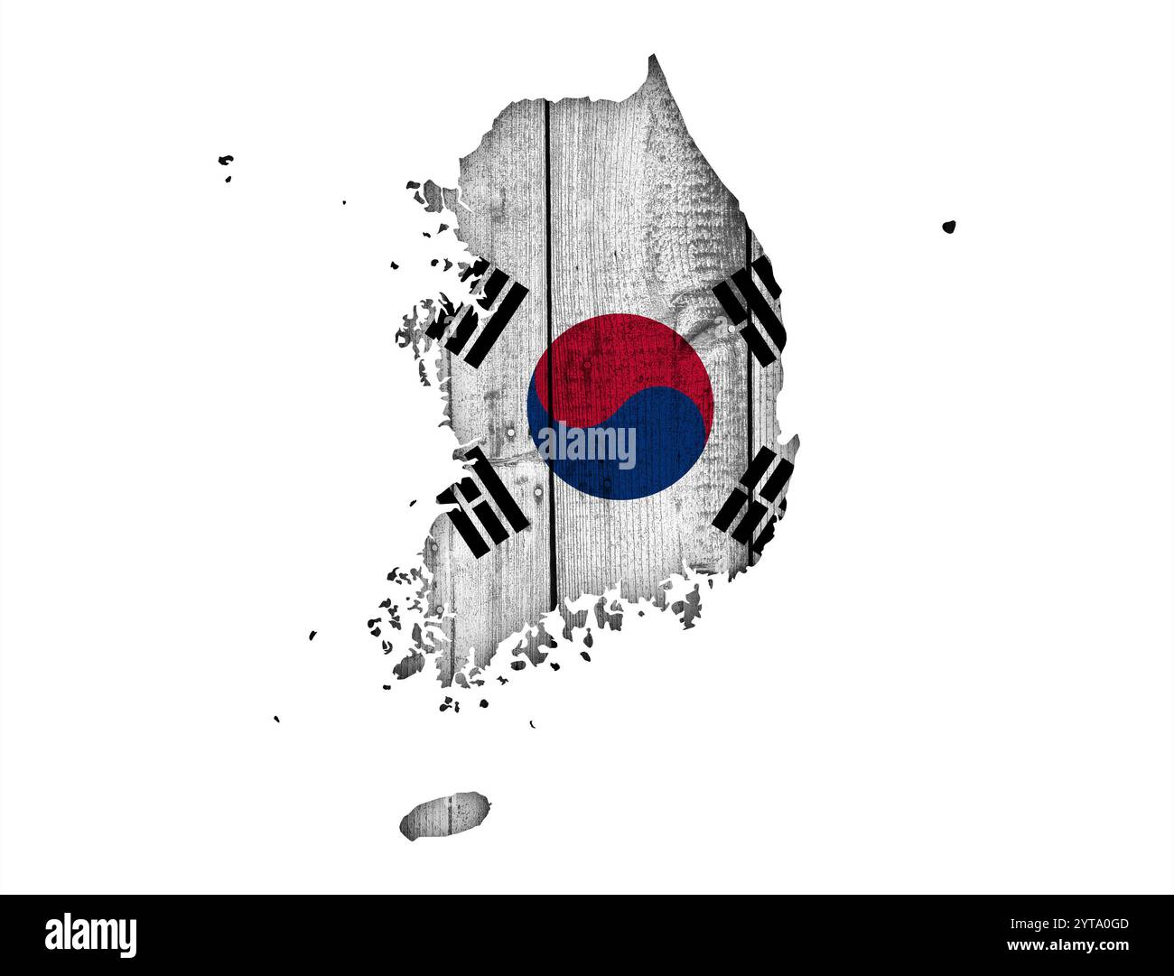 Map of korea outline hi-res stock photography and images - Alamy
