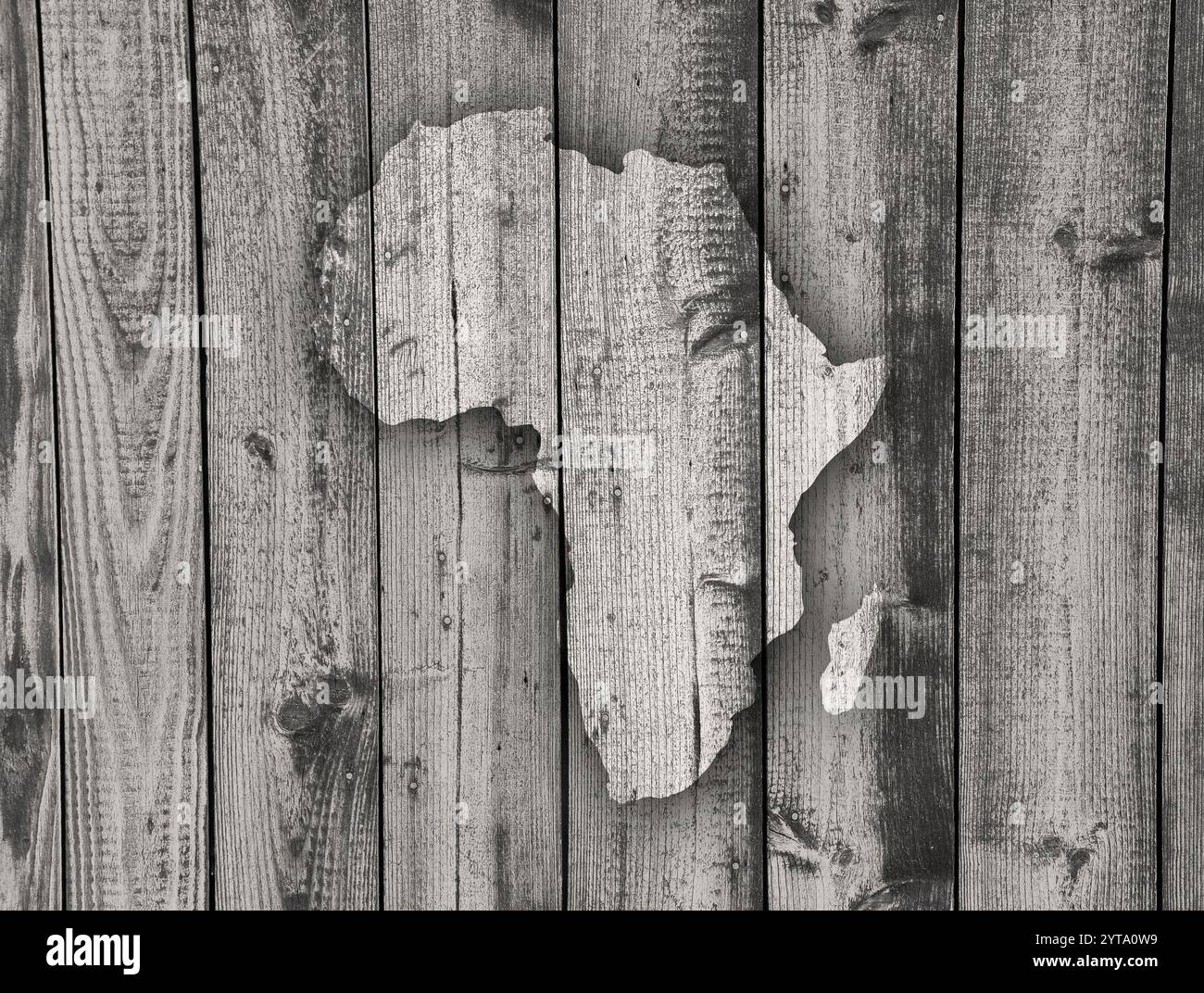 Map of Africa on weathered wood Stock Photo - Alamy