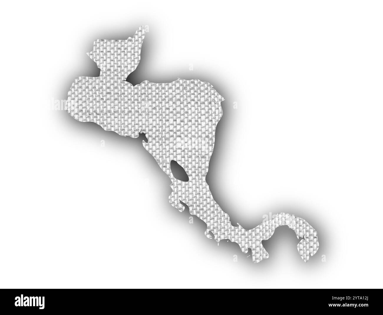 Map of Central America on old linen Stock Photo - Alamy
