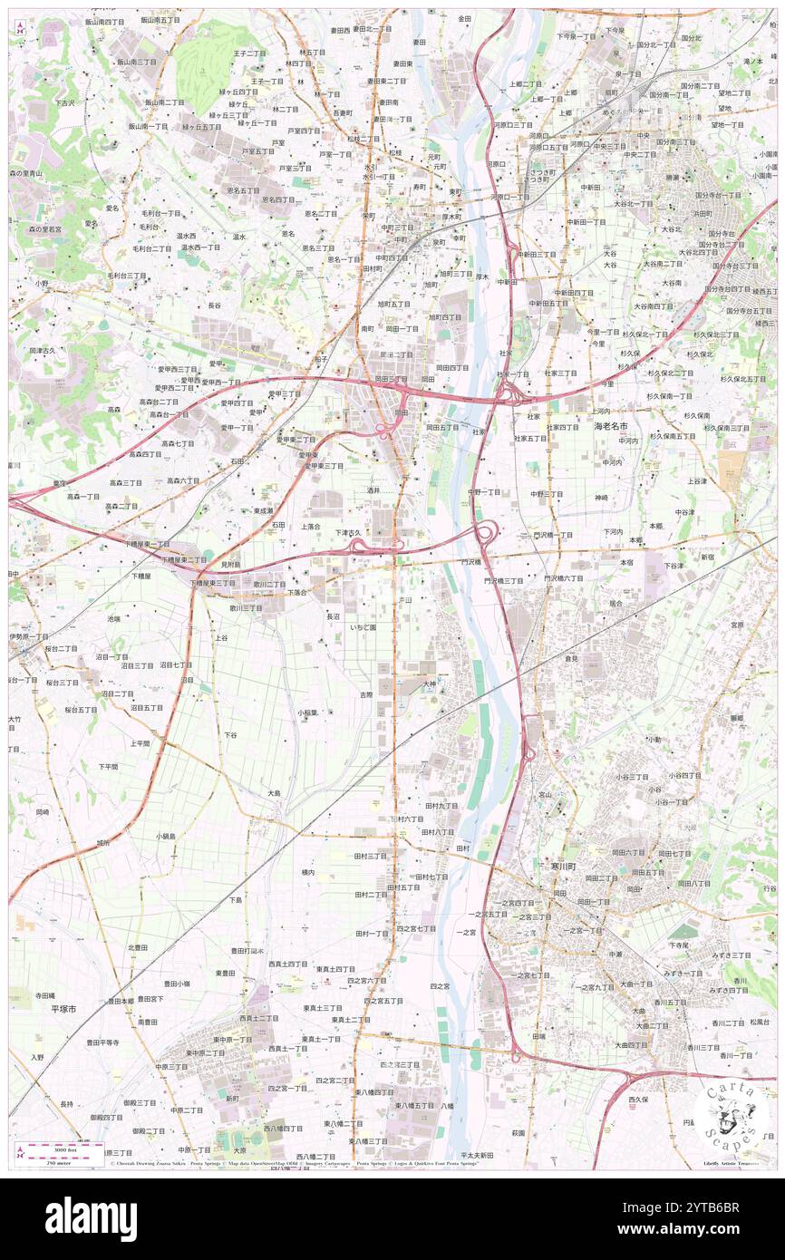 Toda, Atsugi Shi, JP, Japan, Kanagawa, N 35 24' 8'', N 139 21' 41'', map, Cartascapes Map published in 2024. Explore Cartascapes, a map revealing Earth's diverse landscapes, cultures, and ecosystems. Journey through time and space, discovering the interconnectedness of our planet's past, present, and future. Stock Photo