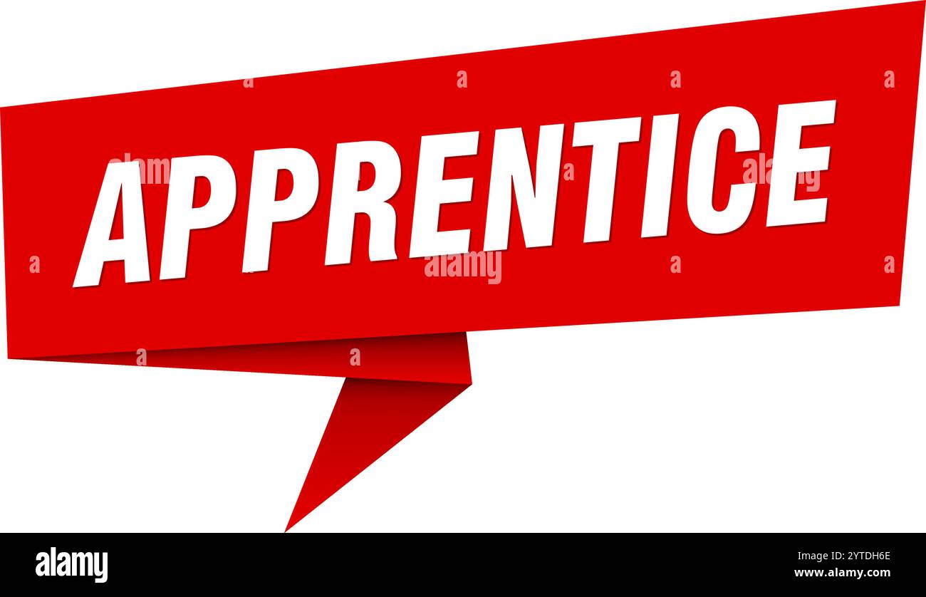 apprentice banner. apprentice speech bubble, label, sticker, ribbon, sign template Stock Vector
