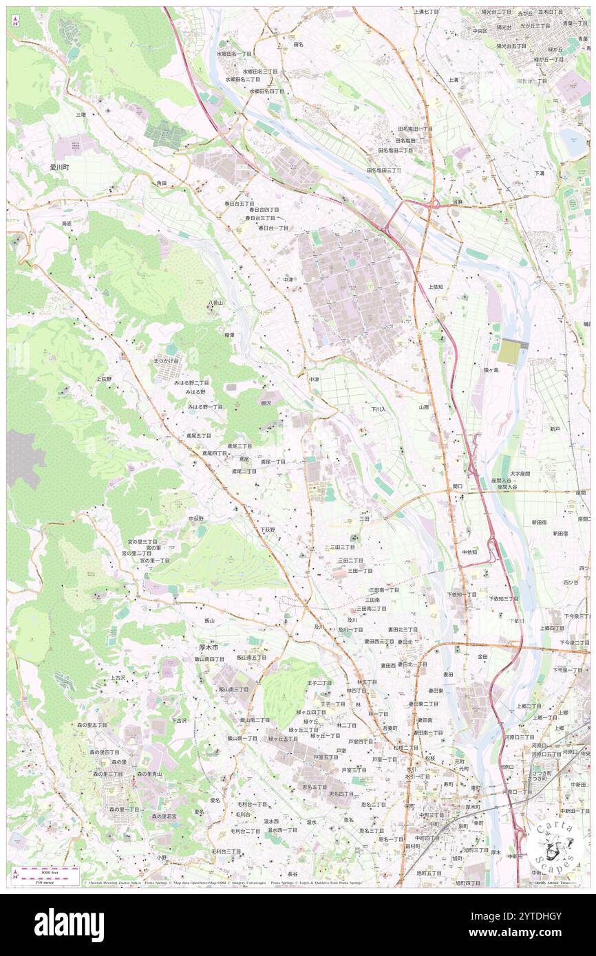 Omichizoe, Atsugi Shi, JP, Japan, Kanagawa, N 35 29' 34'', N 139 20' 20'', map, Cartascapes Map published in 2024. Explore Cartascapes, a map revealing Earth's diverse landscapes, cultures, and ecosystems. Journey through time and space, discovering the interconnectedness of our planet's past, present, and future. Stock Photo