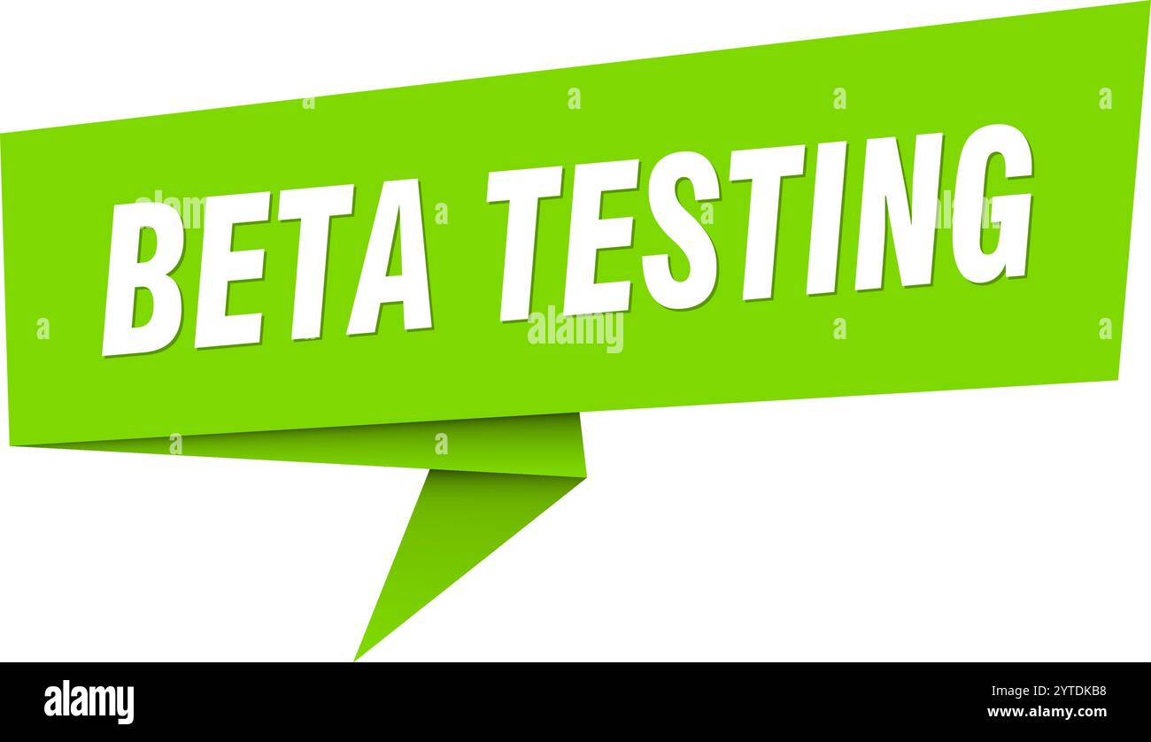 beta testing banner. beta testing speech bubble, label, sticker, ribbon, sign template Stock Vector