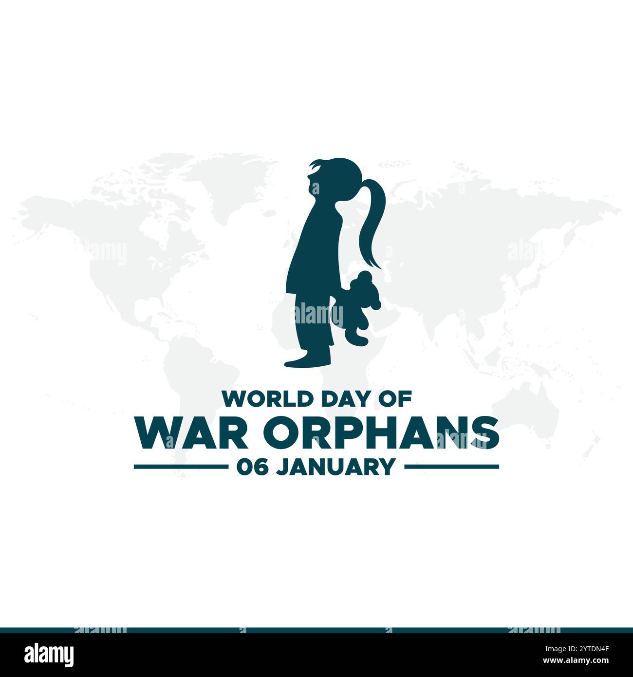 World war orphans day theme. Vector illustration. Suitable for Poster ...