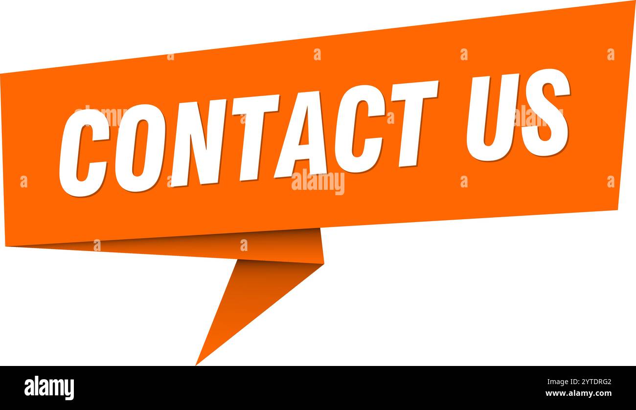 contact us banner. contact us speech bubble, label, sticker, ribbon ...