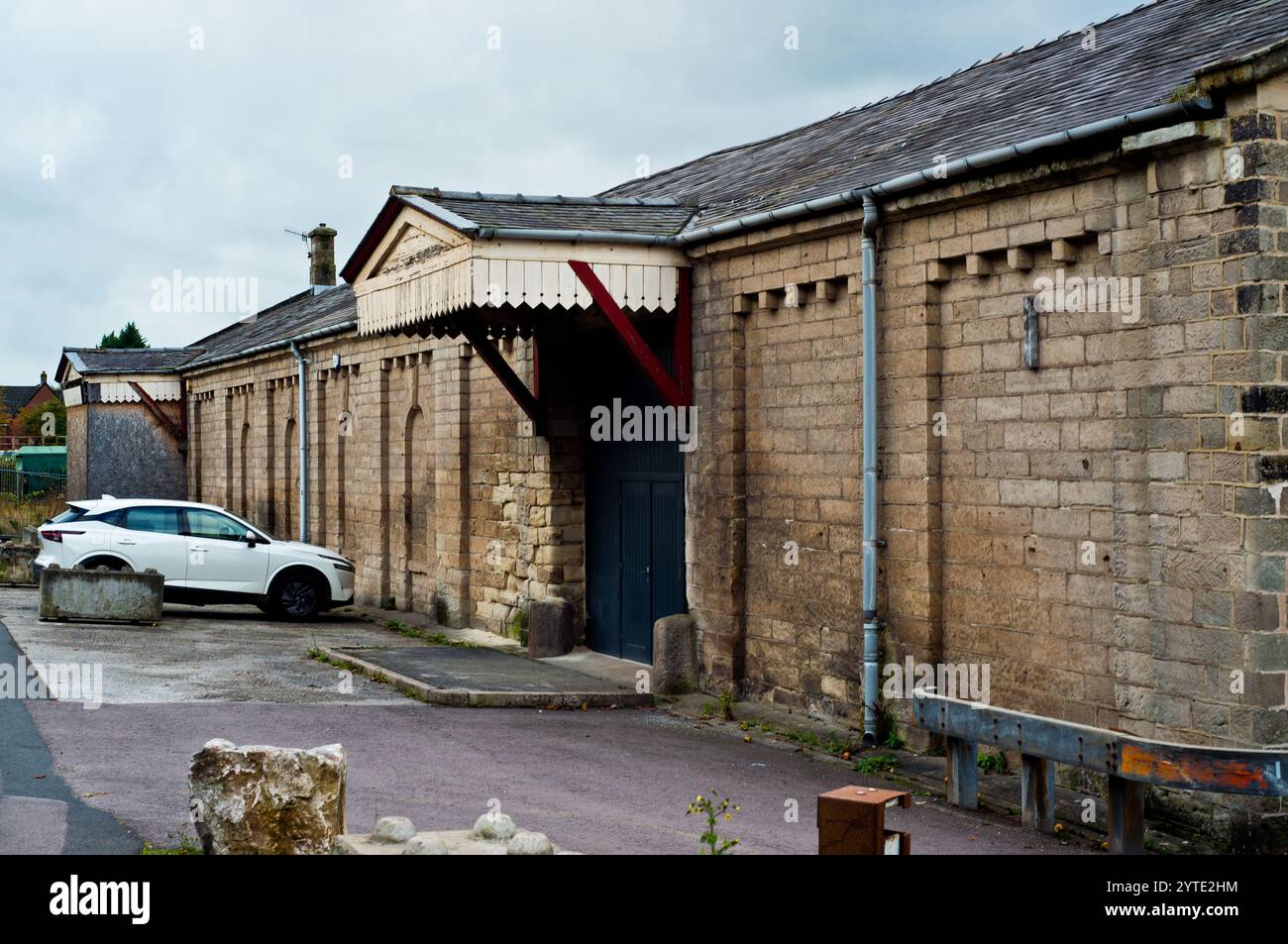 Pert of original Railway Terminus at Ashbourne closed in 1899, Ashbourne, Derbyshire, England Stock Photo