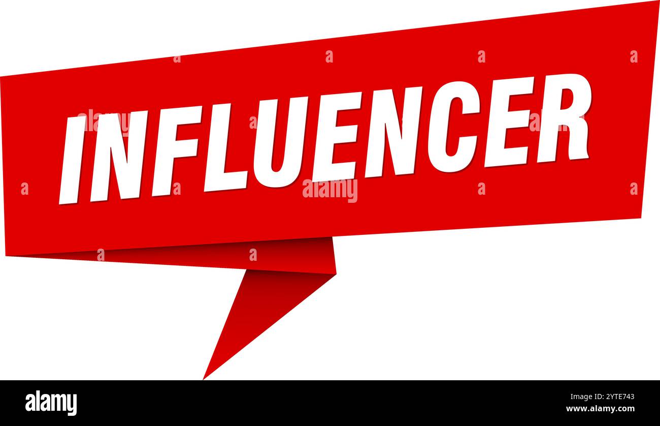 influencer banner. influencer speech bubble, label, sticker, ribbon ...