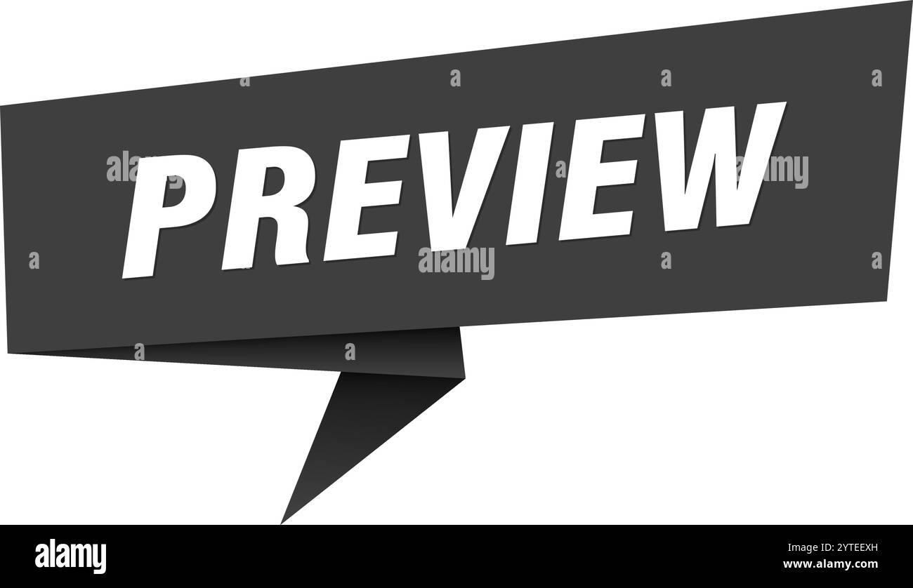 preview banner. preview speech bubble, label, sticker, ribbon, sign ...