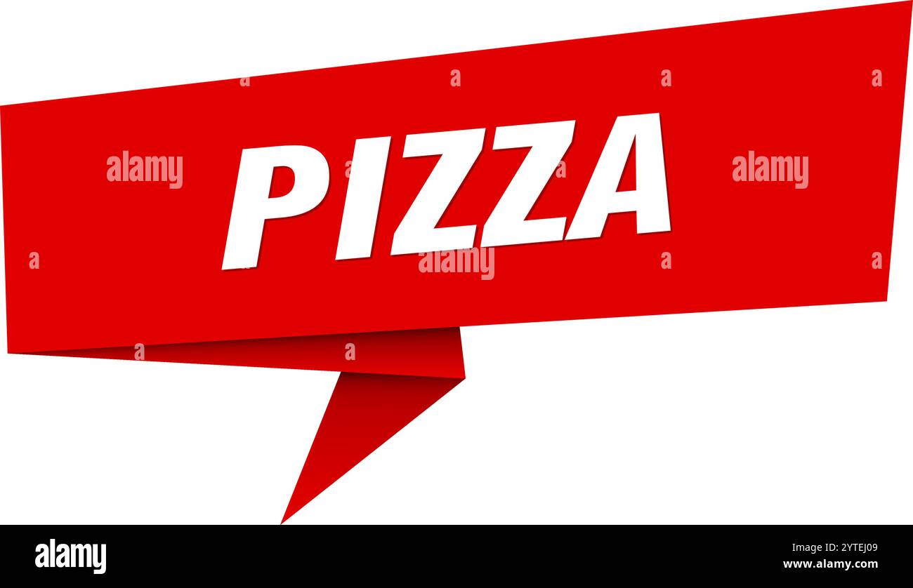 pizza banner. pizza speech bubble, label, sticker, ribbon, sign ...