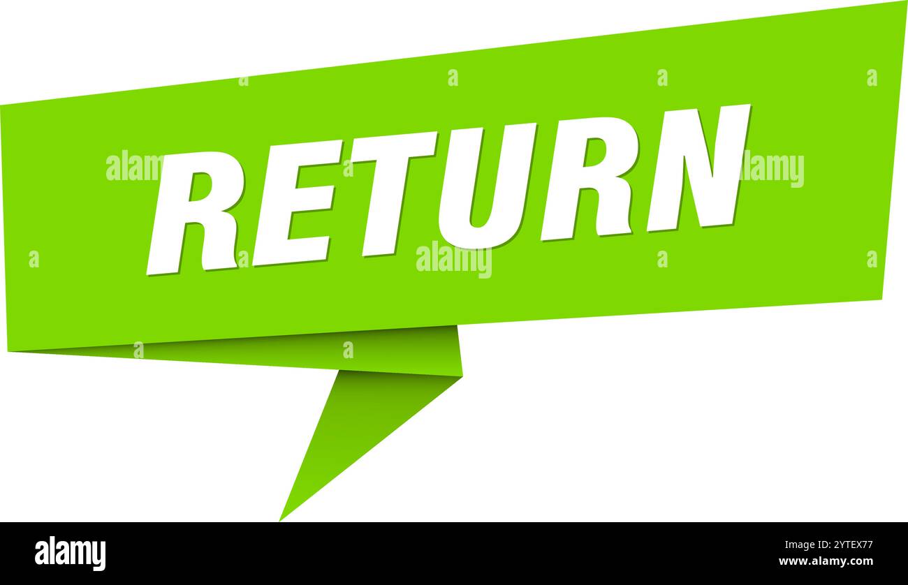 return banner. return speech bubble, label, sticker, ribbon, sign ...