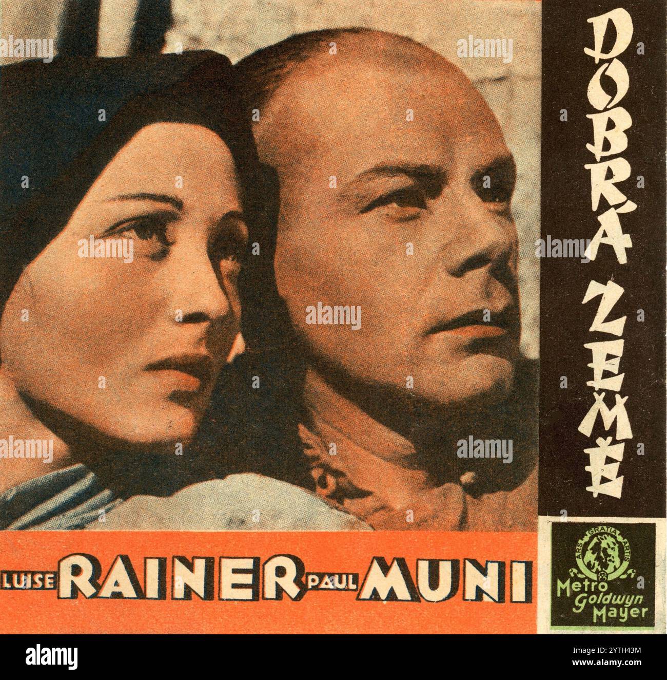 Front of Czech herald for LUISE RAINER and PAUL MUNI in THE GOOD EARTH ...