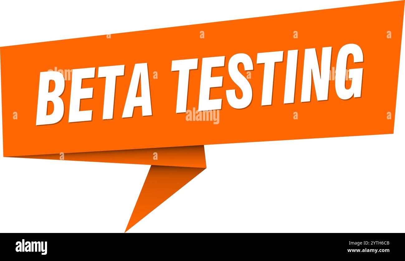 beta testing banner. beta testing speech bubble, label, sticker, ribbon, sign template Stock Vector