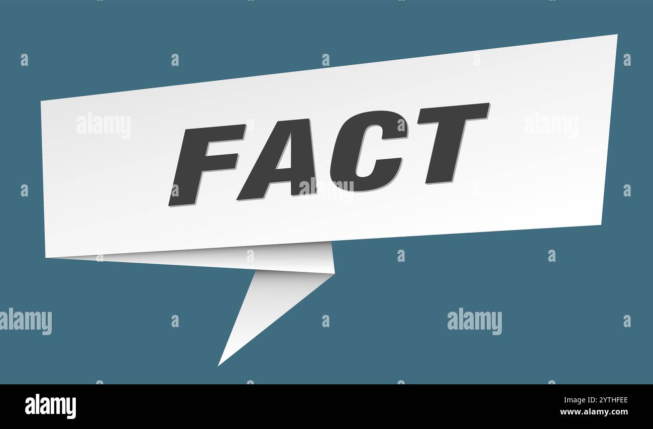 fact banner. fact speech bubble, label, sticker, ribbon, sign template ...