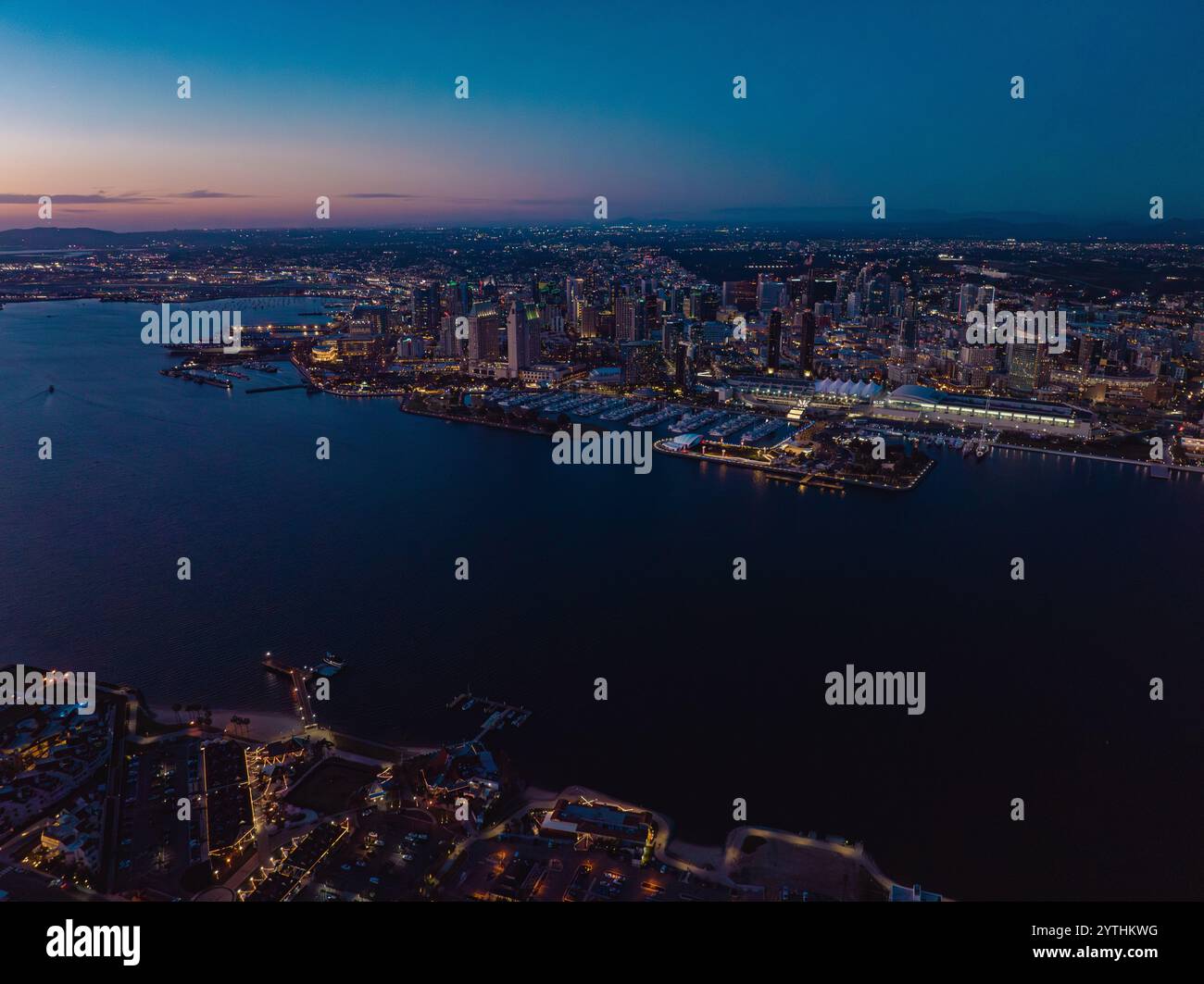 Aerial downtown san diego waterfront hi-res stock photography and ...