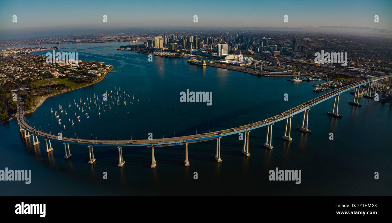 Aerial view coronado bridge boats hi-res stock photography and images ...