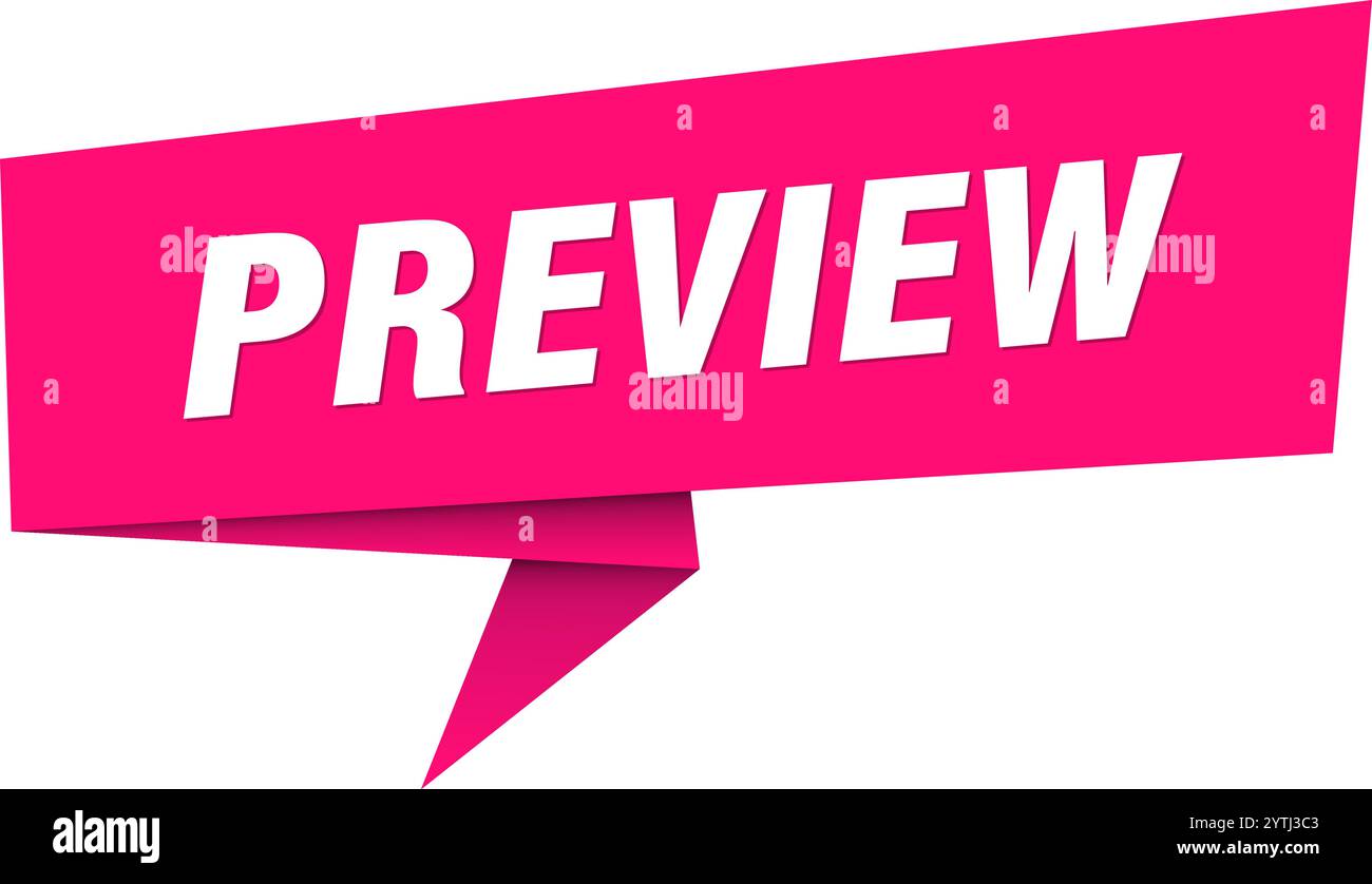 preview banner. preview speech bubble, label, sticker, ribbon, sign ...