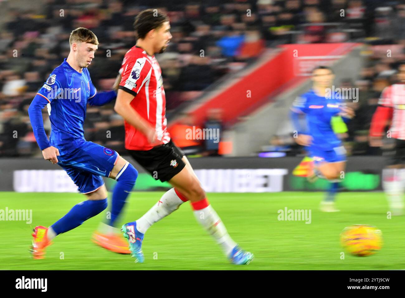 Cole Palmer  of Chelsea watches the ball  - Southampton v Chelsea, Premier League, St Mary's Stadium, Southampton, UK - 4th December 2024 Editorial Use Only - DataCo restrictions apply Stock Photo