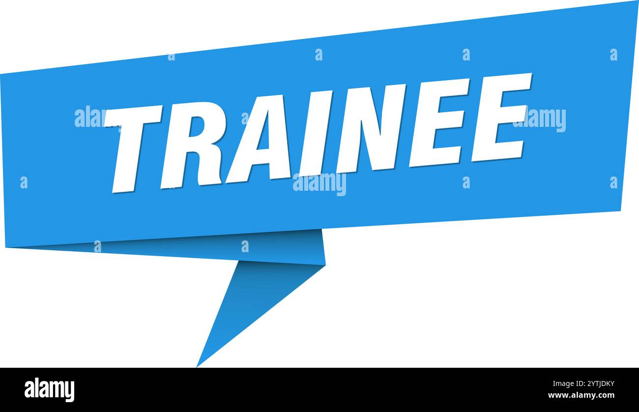 trainee banner. trainee speech bubble, label, sticker, ribbon, sign template Stock Vector