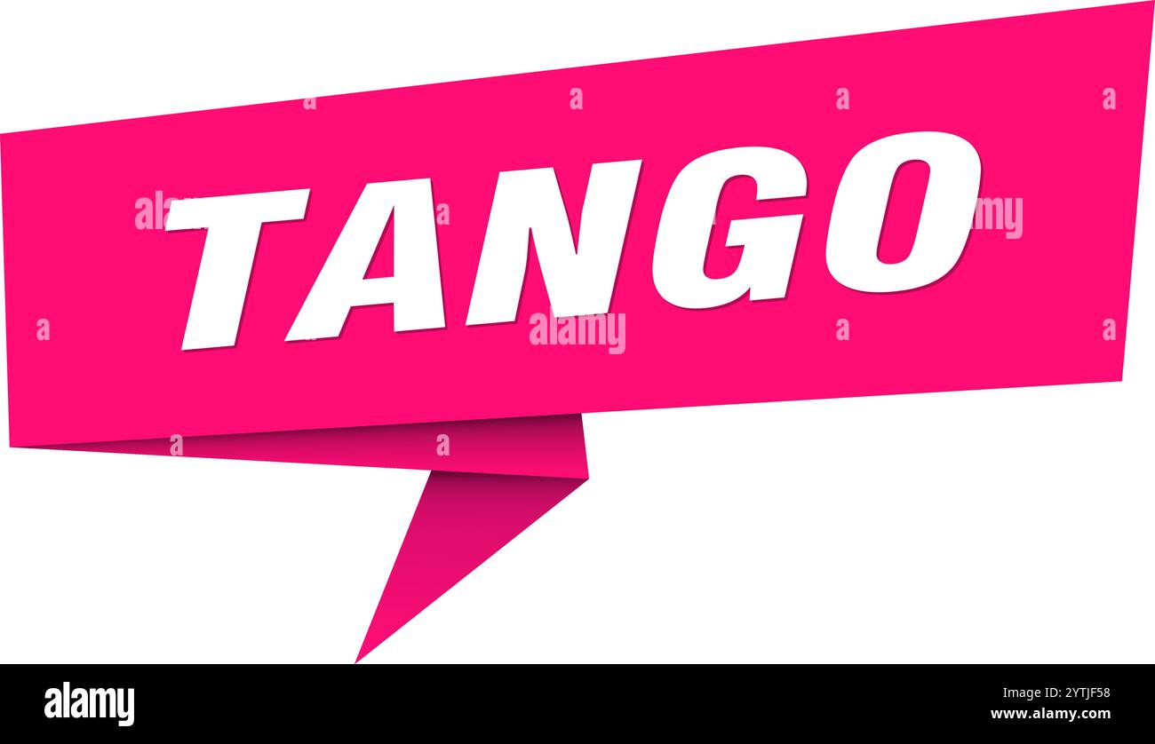 tango banner. tango speech bubble, label, sticker, ribbon, sign template Stock Vector