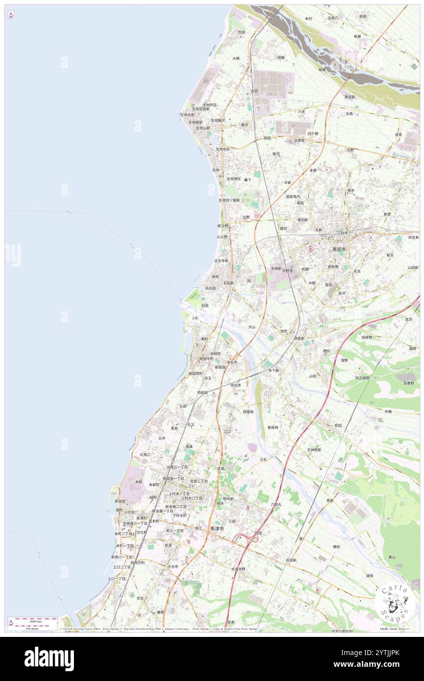 Fuse Gawa, , JP, Japan, Toyama, N 36 51' 27'', N 137 25' 1'', map, Cartascapes Map published in 2024. Explore Cartascapes, a map revealing Earth's diverse landscapes, cultures, and ecosystems. Journey through time and space, discovering the interconnectedness of our planet's past, present, and future. Stock Photo