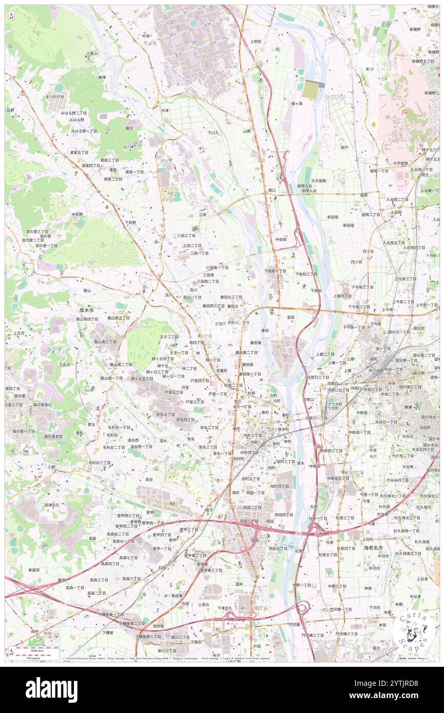 Tsumadanishi, Atsugi Shi, JP, Japan, Kanagawa, N 35 27' 37'', N 139 21' 17'', map, Cartascapes Map published in 2024. Explore Cartascapes, a map revealing Earth's diverse landscapes, cultures, and ecosystems. Journey through time and space, discovering the interconnectedness of our planet's past, present, and future. Stock Photo