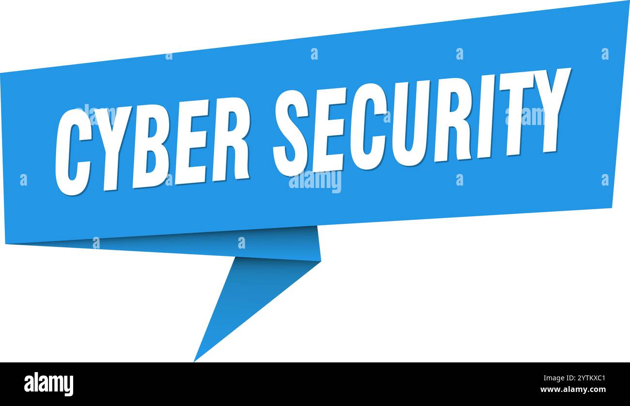 cyber security banner. cyber security speech bubble, label, sticker ...