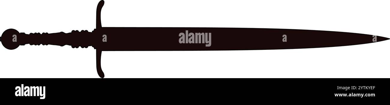 medieval sword silhouette Stock Vector Image & Art - Alamy