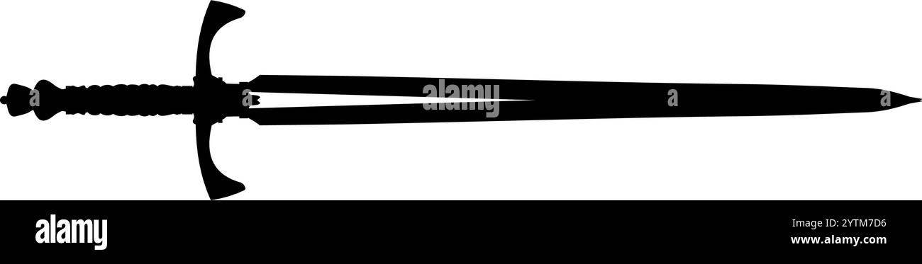 medieval sword silhouette Stock Vector Image & Art - Alamy