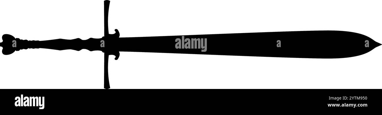 medieval sword silhouette Stock Vector Image & Art - Alamy
