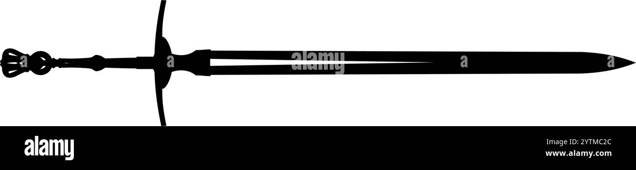 medieval sword silhouette Stock Vector Image & Art - Alamy