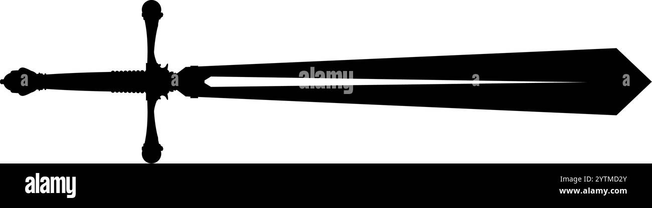 medieval sword silhouette Stock Vector Image & Art - Alamy
