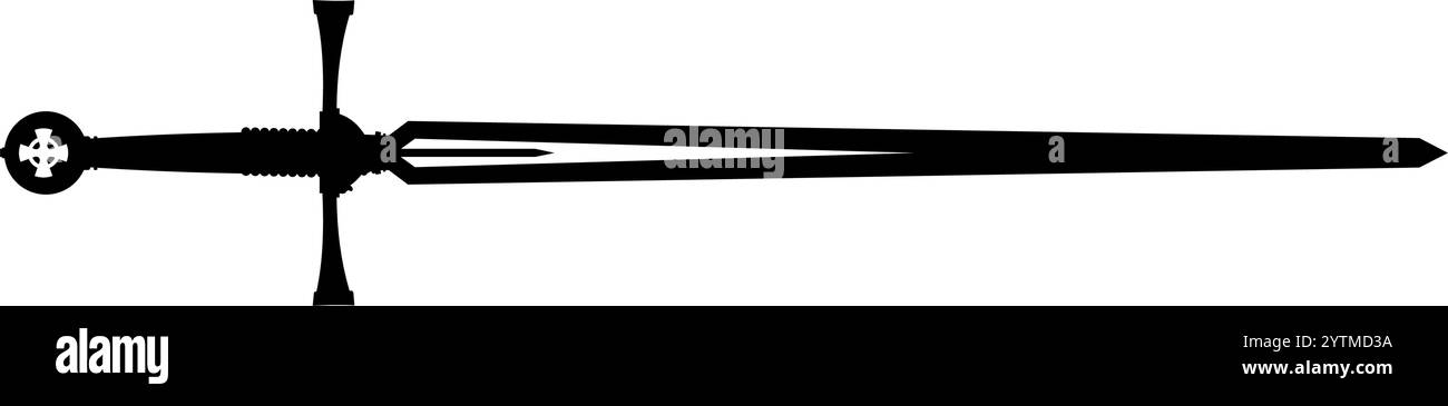 medieval sword silhouette Stock Vector Image & Art - Alamy