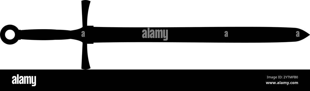 medieval sword silhouette Stock Vector Image & Art - Alamy