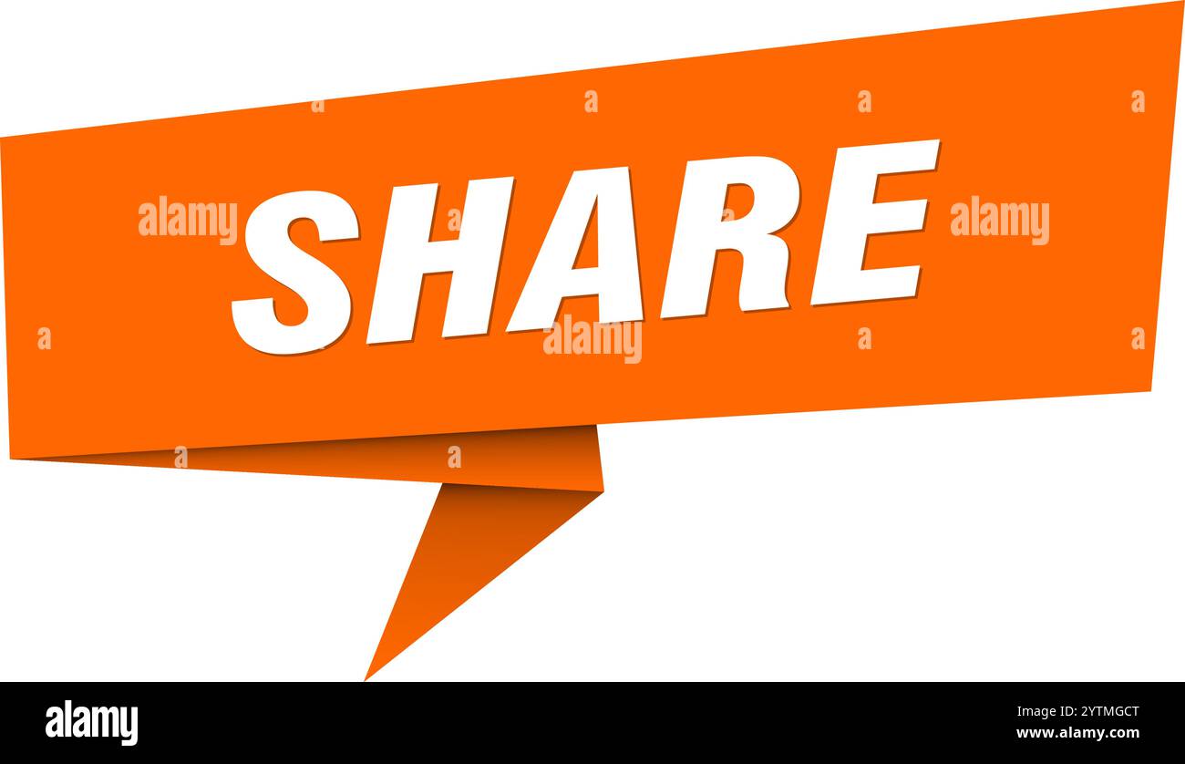 share banner. share speech bubble, label, sticker, ribbon, sign ...