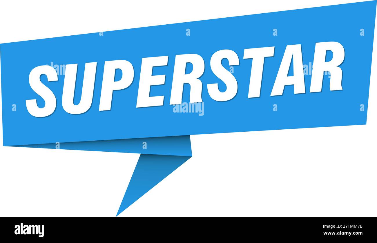 superstar banner. superstar speech bubble, label, sticker, ribbon, sign ...