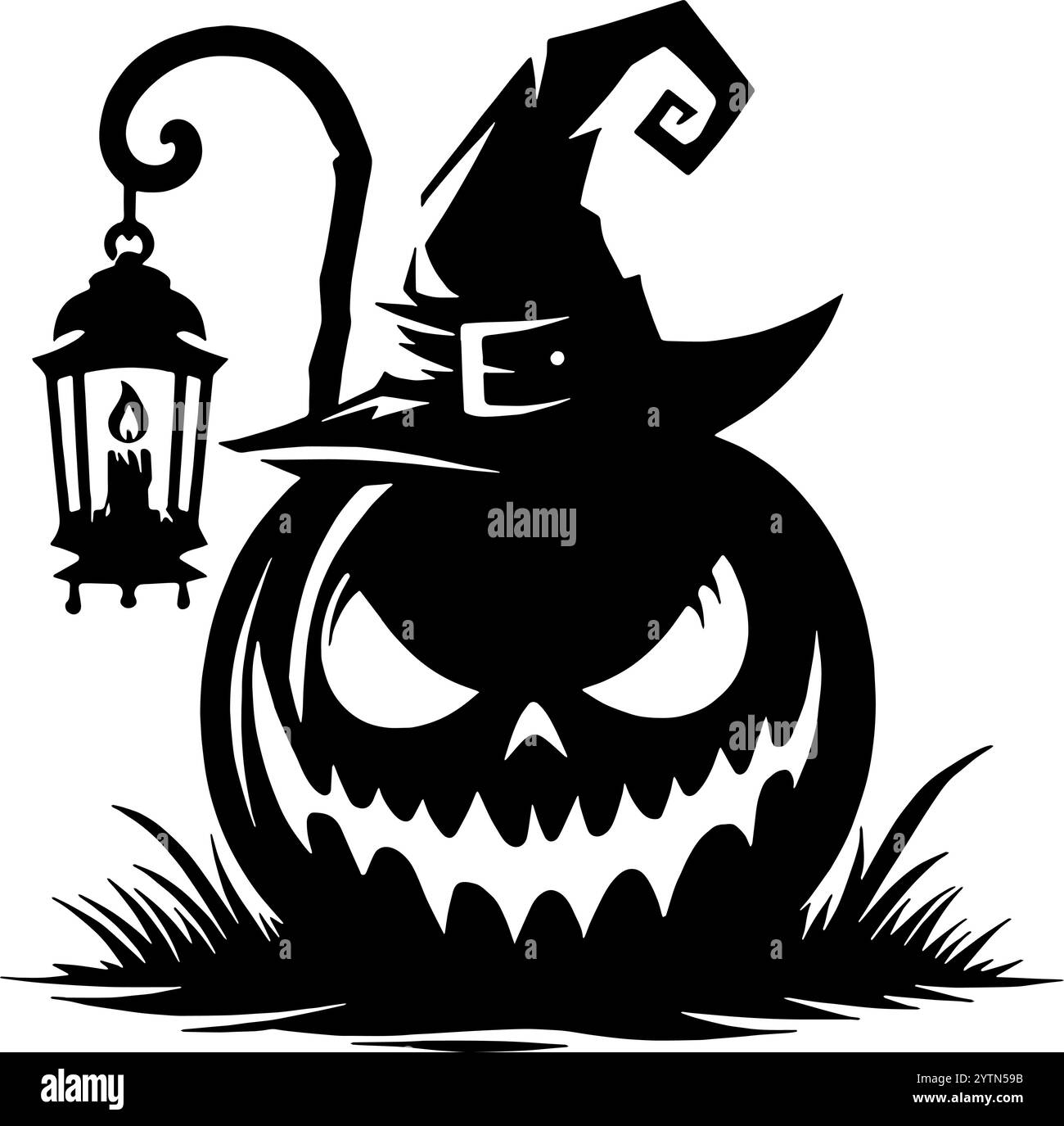 Jack O Lantern Halloween vector illustration Stock Vector Image & Art ...