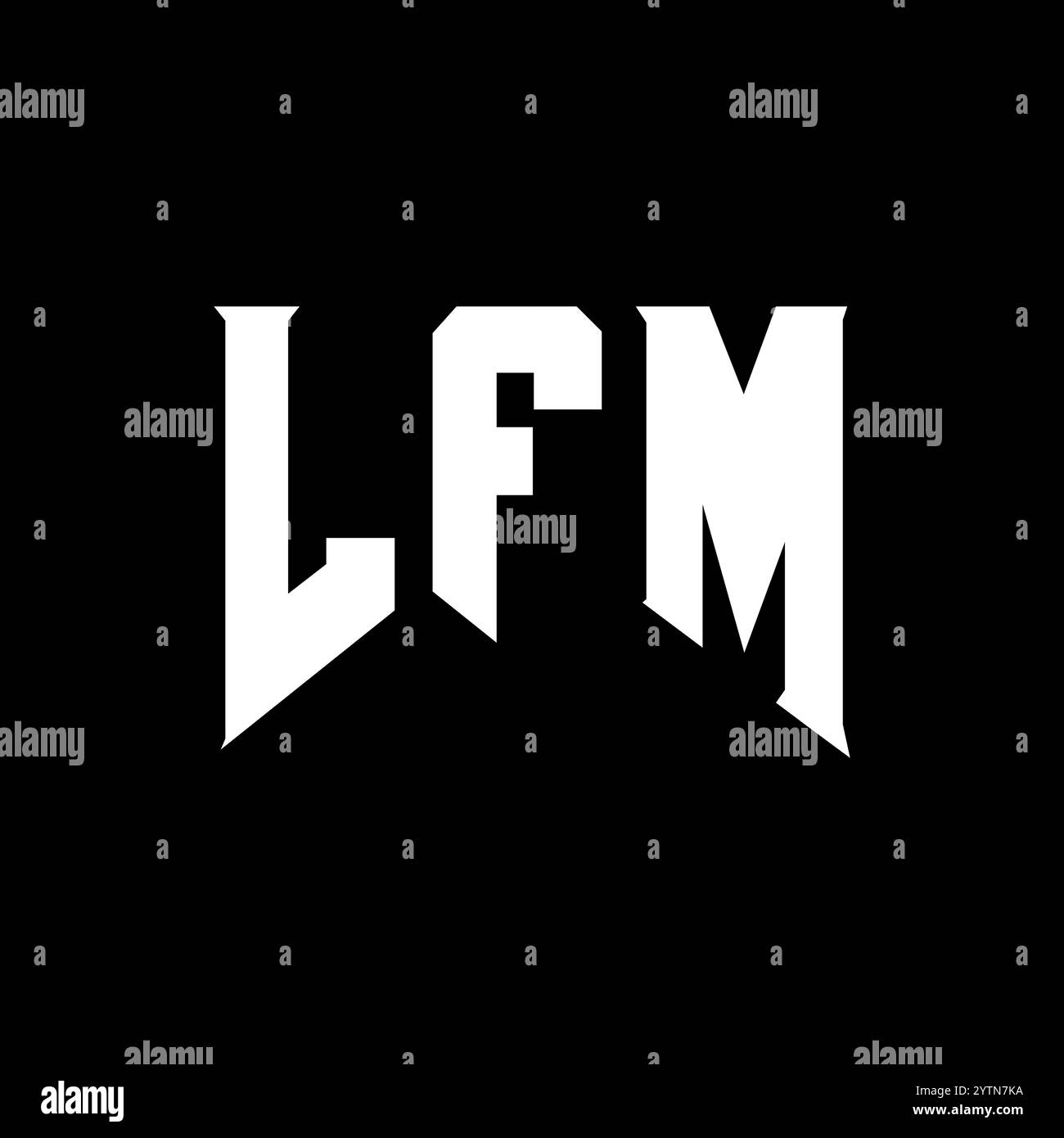 Lfm logo design Black and White Stock Photos & Images - Alamy