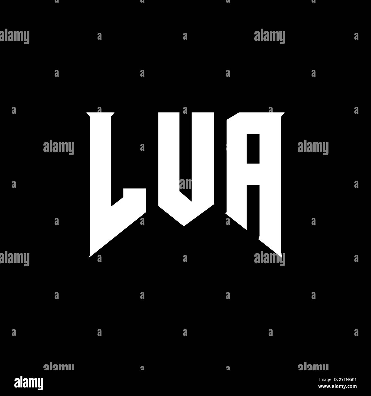 LUA letter logo design for technology company. LUA logo design black ...