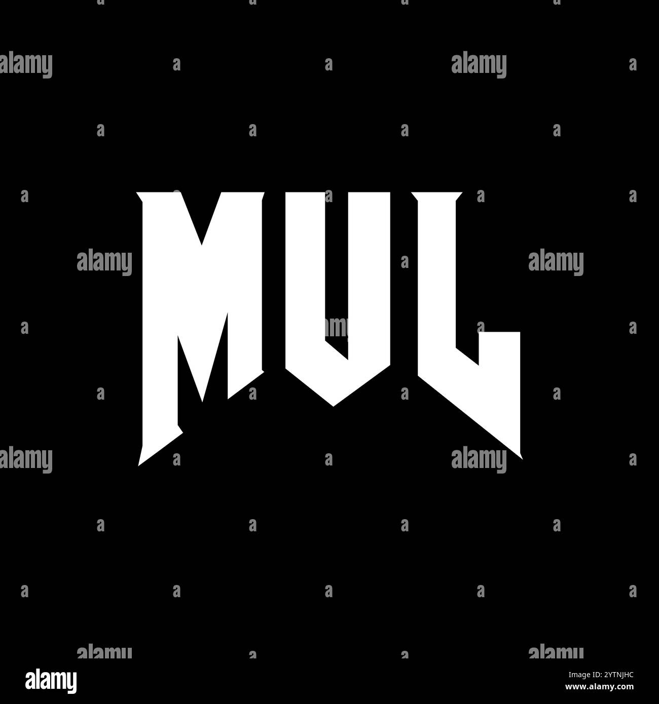MUL letter logo design for technology company. MUL logo design black ...