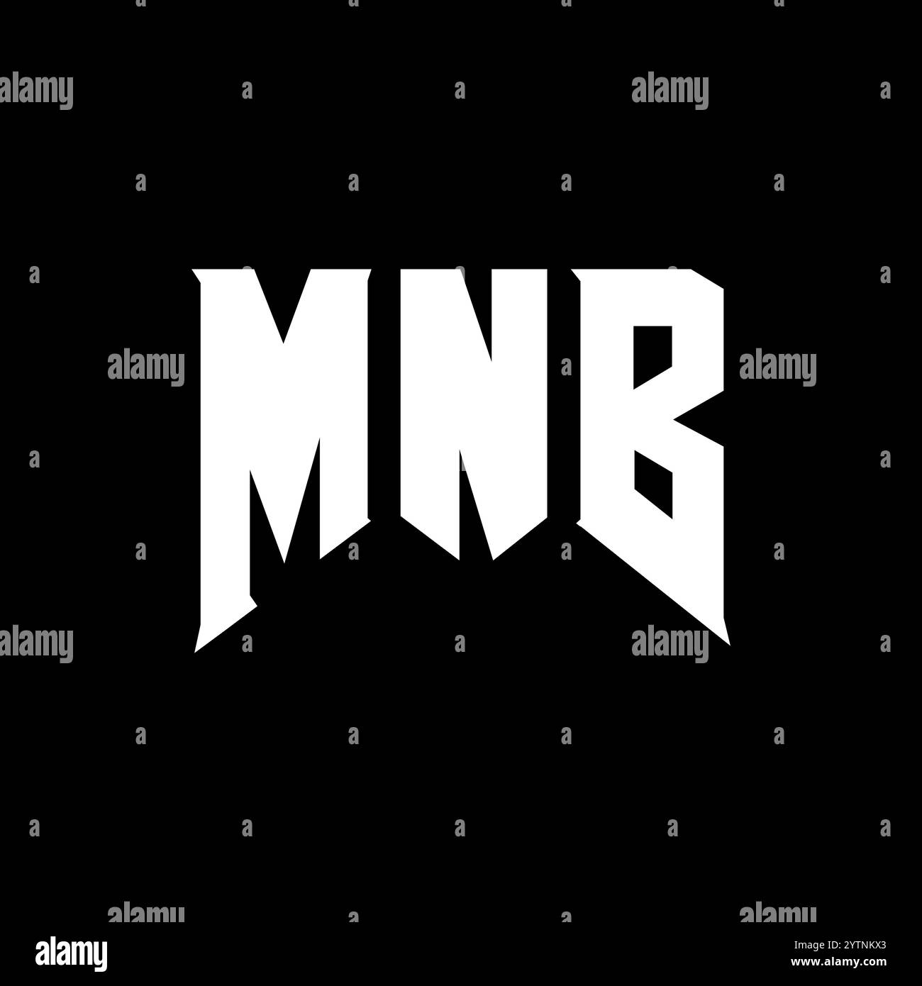 MNB letter logo design for technology company. MNB logo design black ...